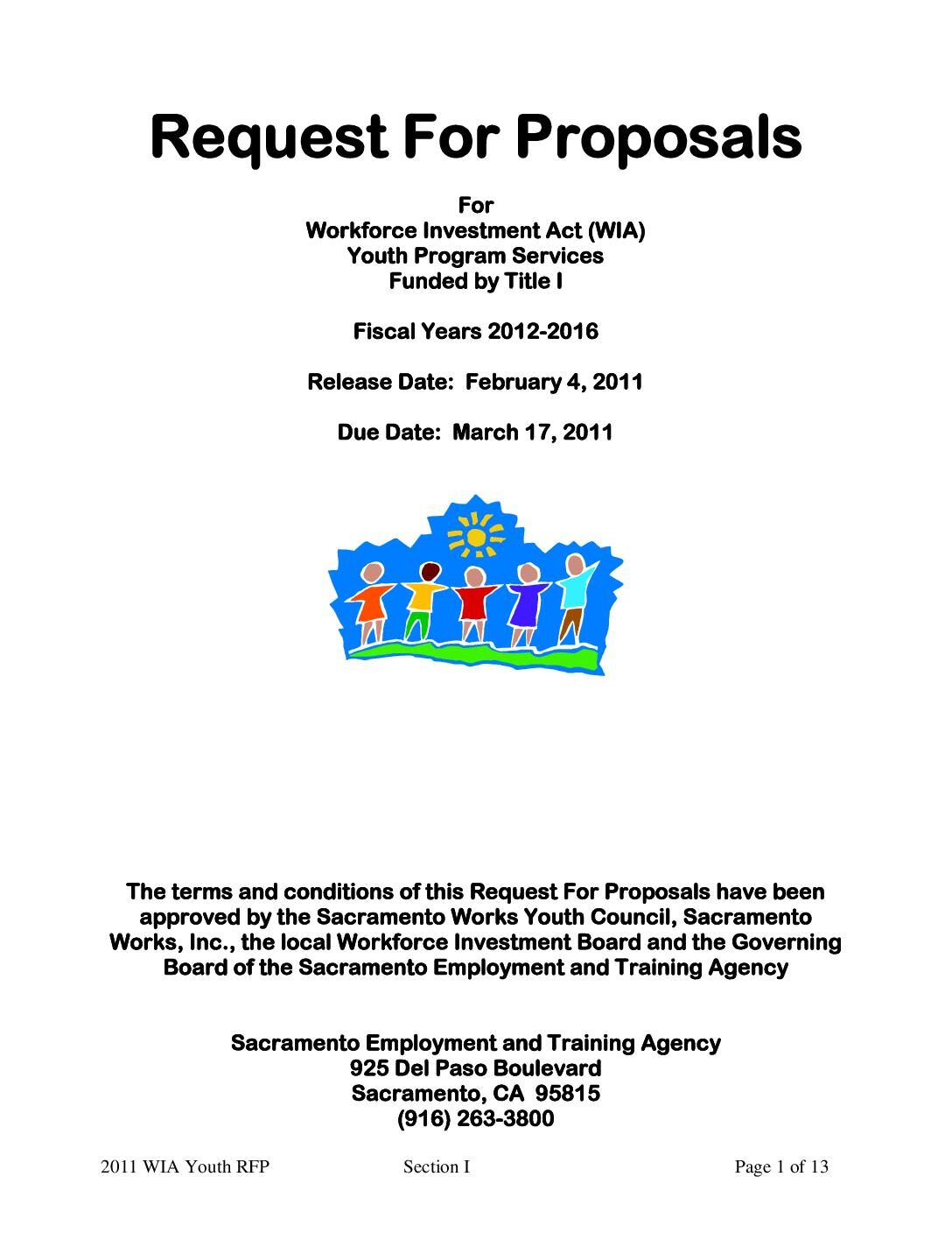 2011 WIA Youth Program RFP Section I & II – FINAL