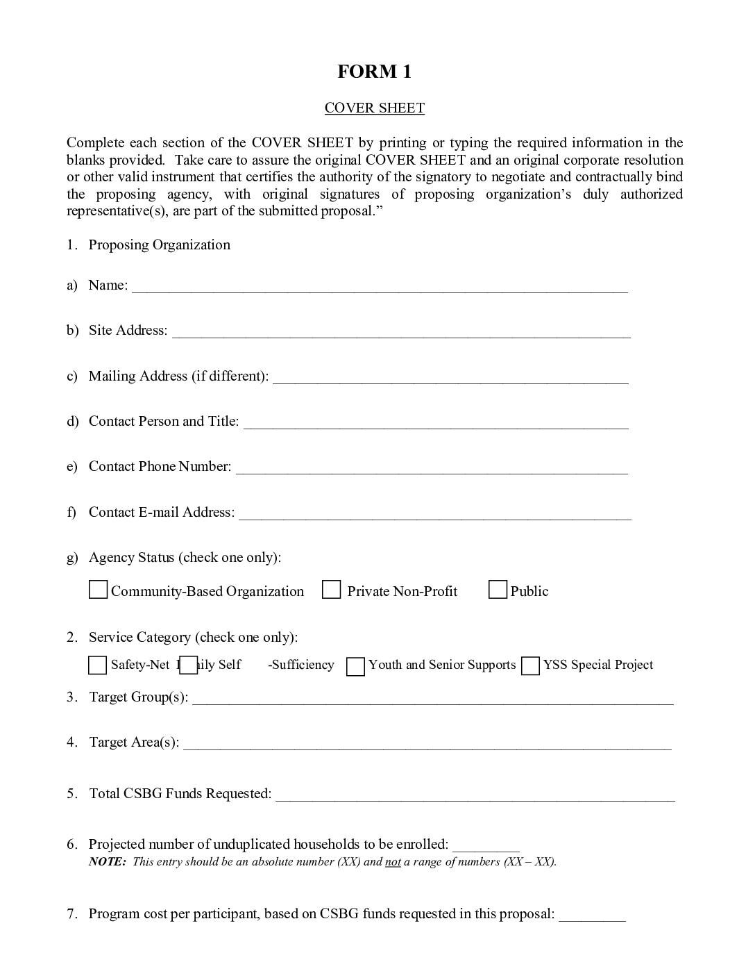 2022/23 CSBG RFP Forms