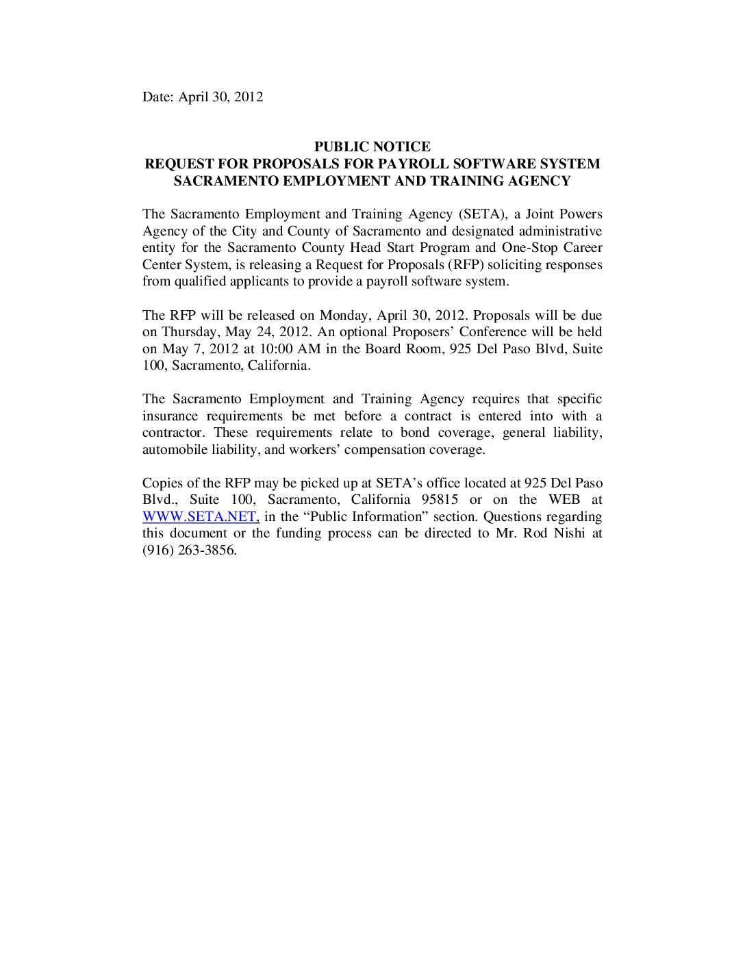 Public Notice_Payroll Software System RFP