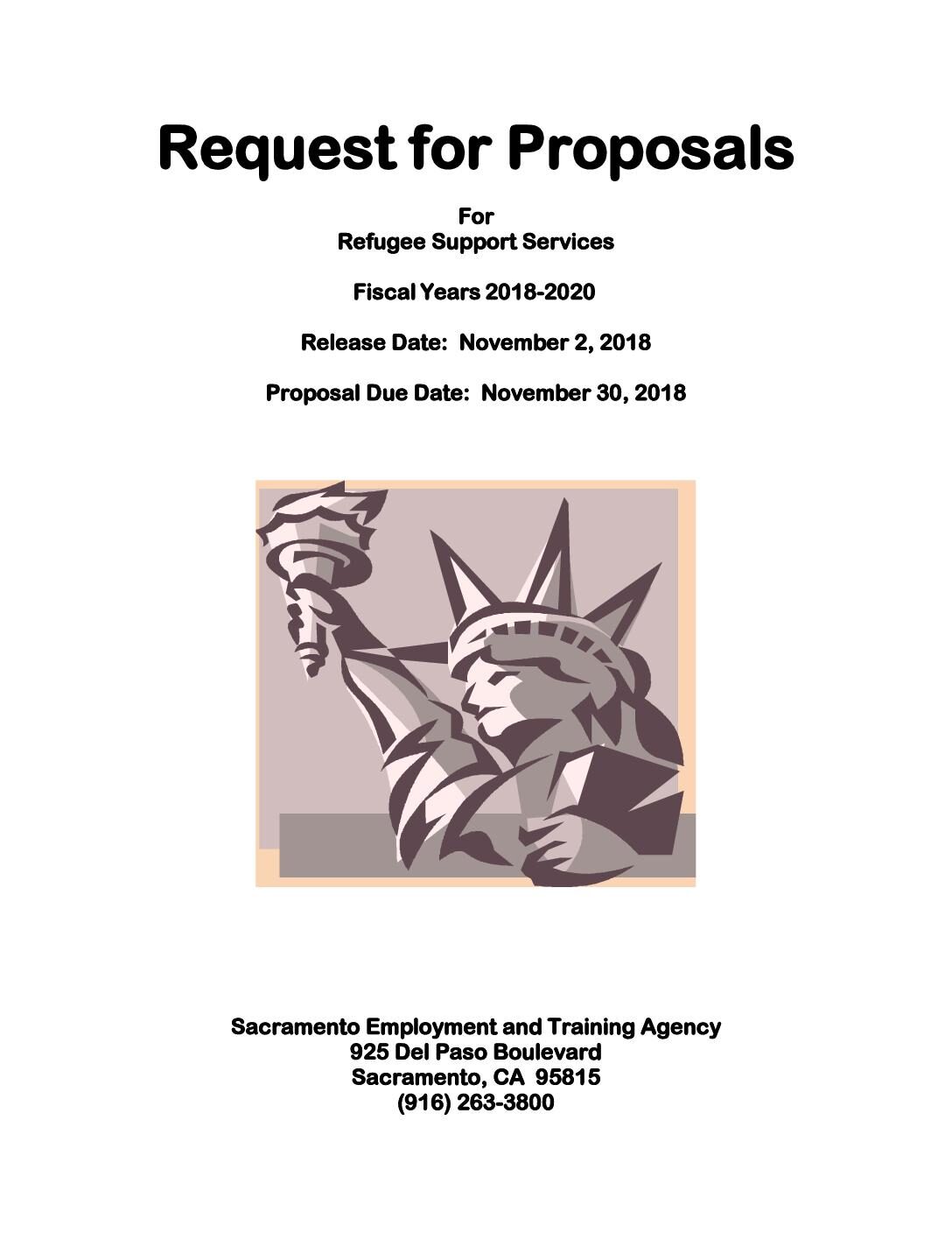 Refugee Program Services RFP (Sections I through IV) (11/2/18)