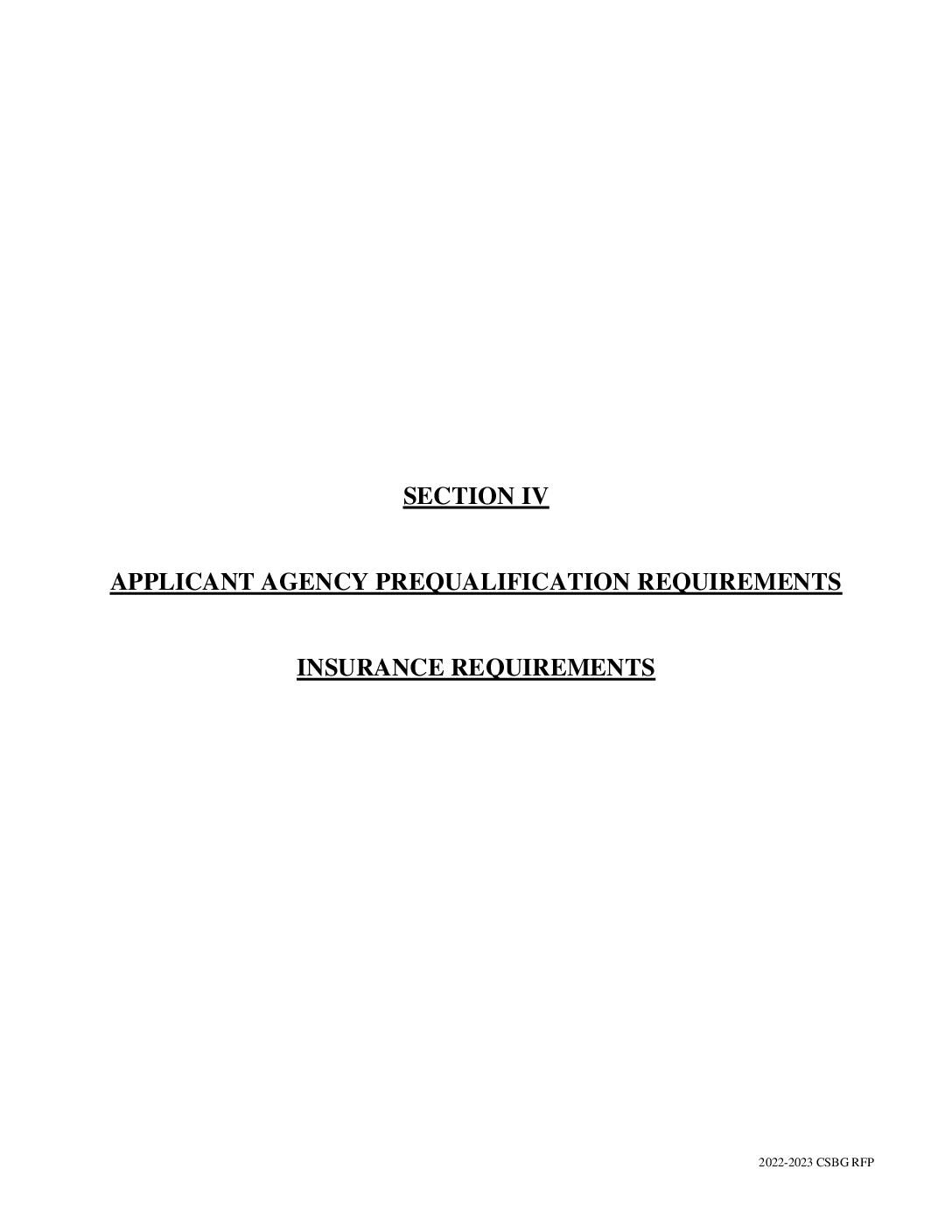 CSBG 2022/23 RFP Insurance Requirements and Forms