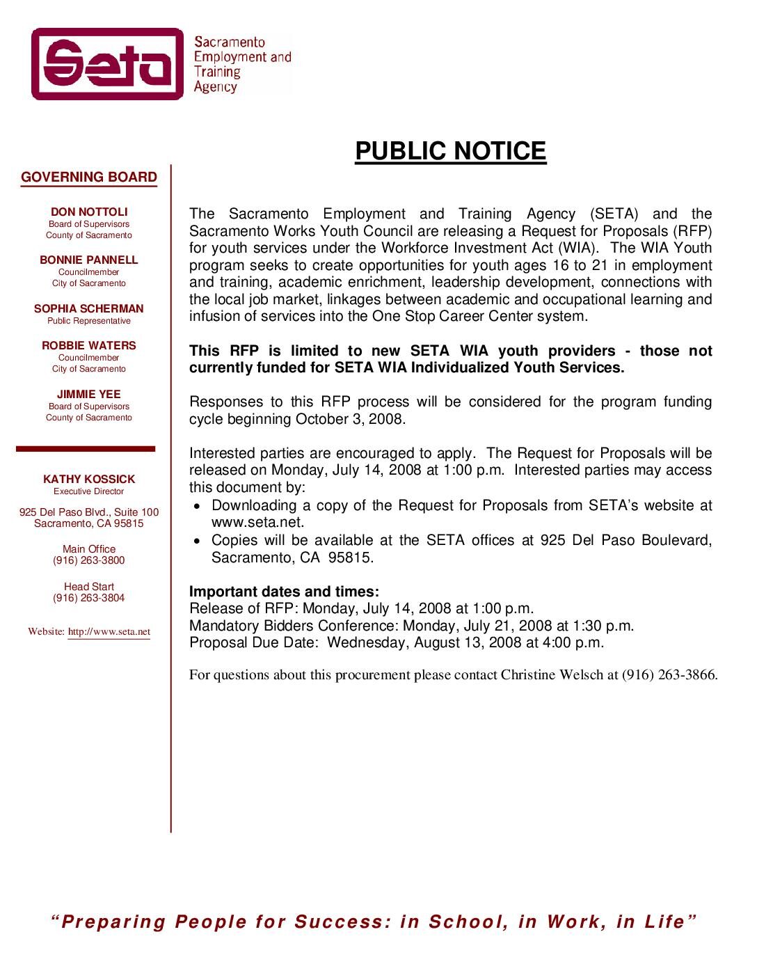 2008 Public Notice