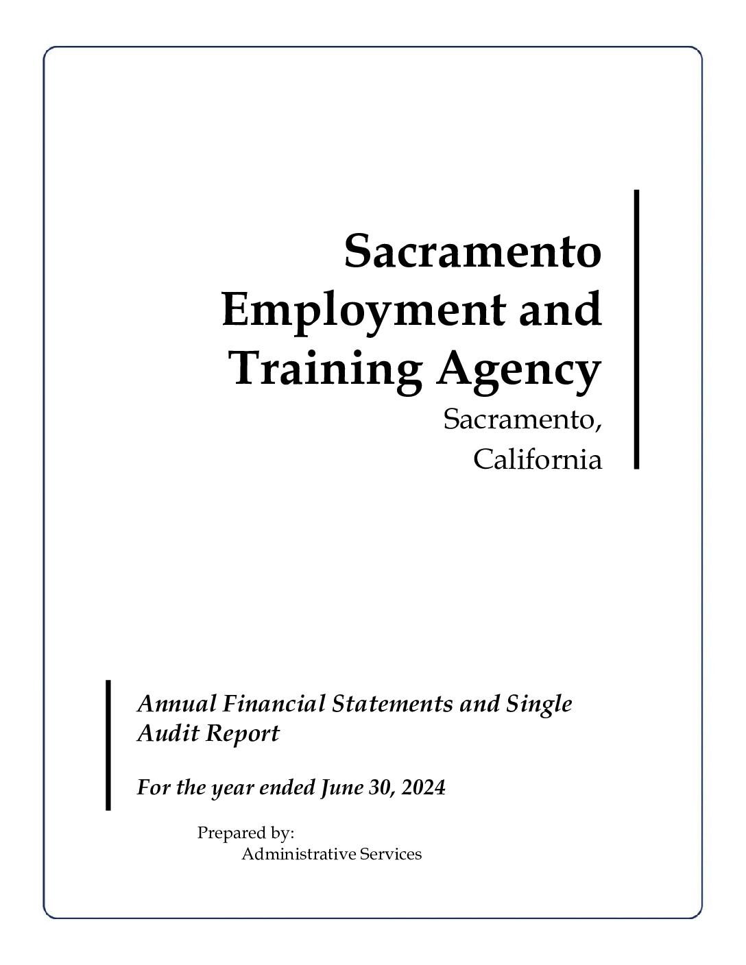 SETA AFR and Single Audit FY2024 / FINAL