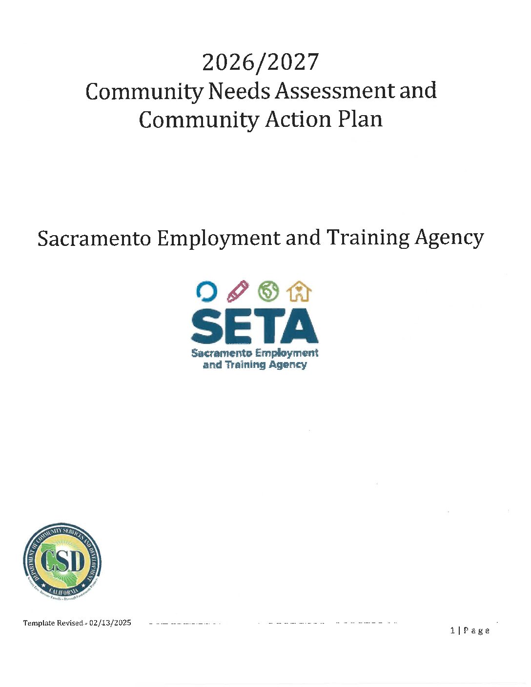 2026/2027 Community Needs Assessment and Community Action Plan – FINAL