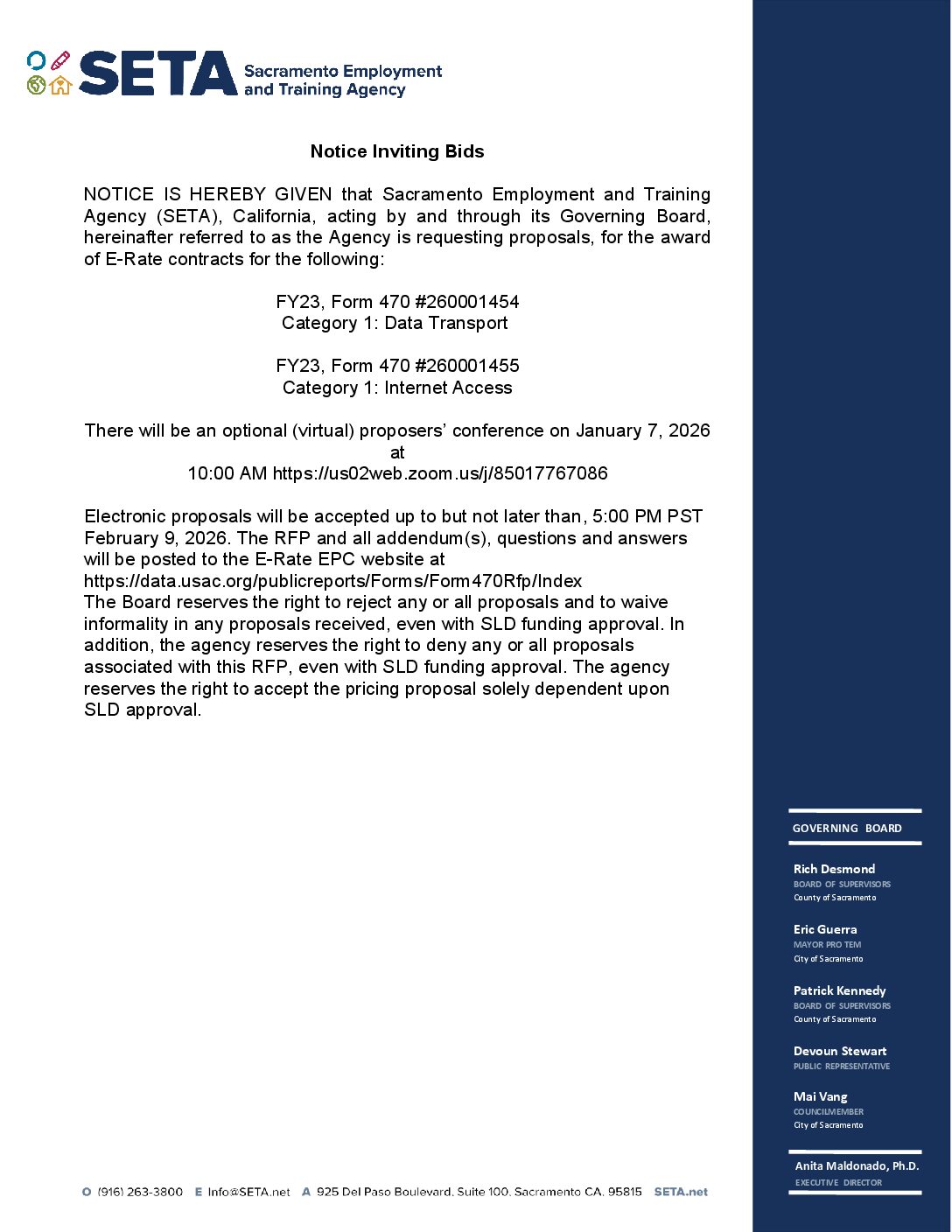 Public Notice Inviting Bids