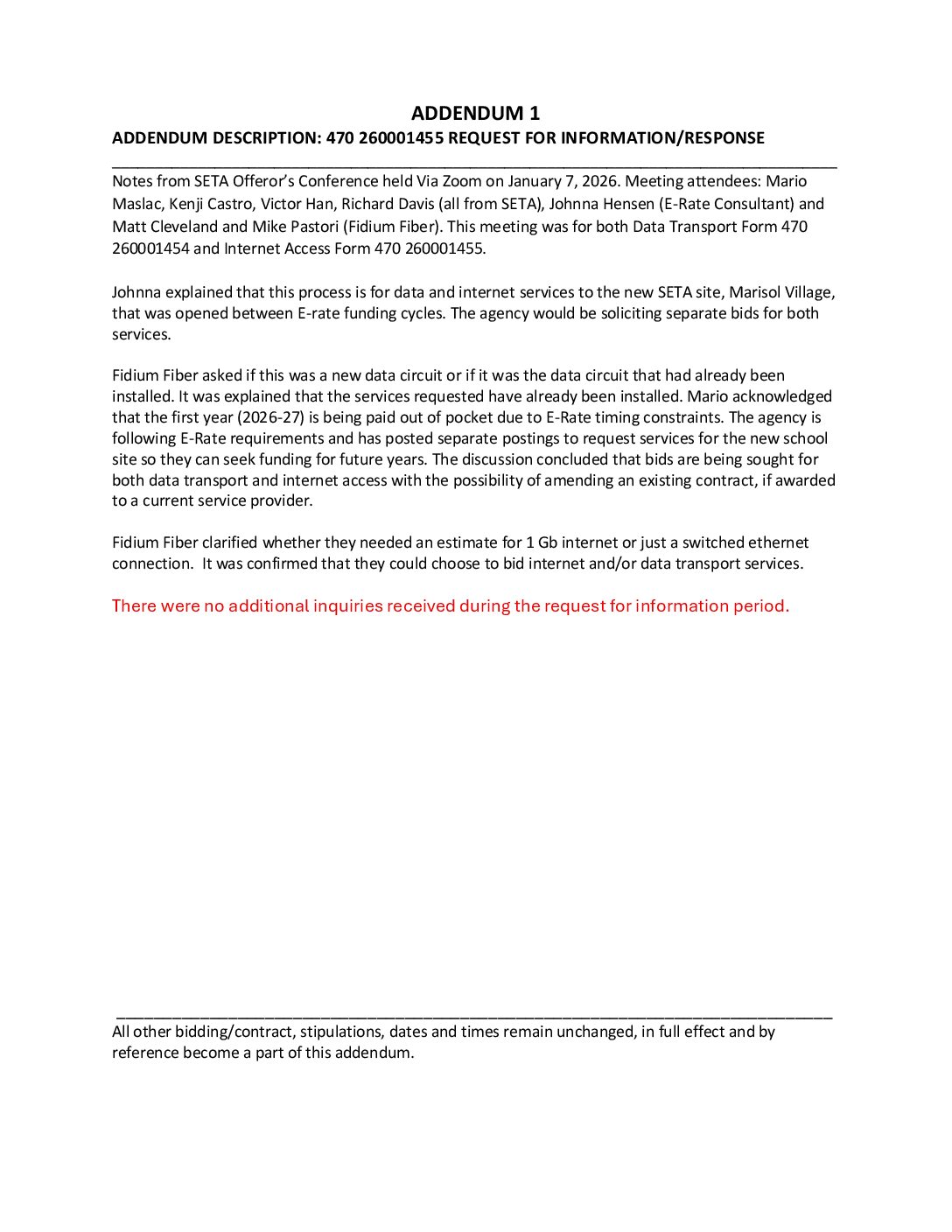 SETA 260001455 Addendum 1